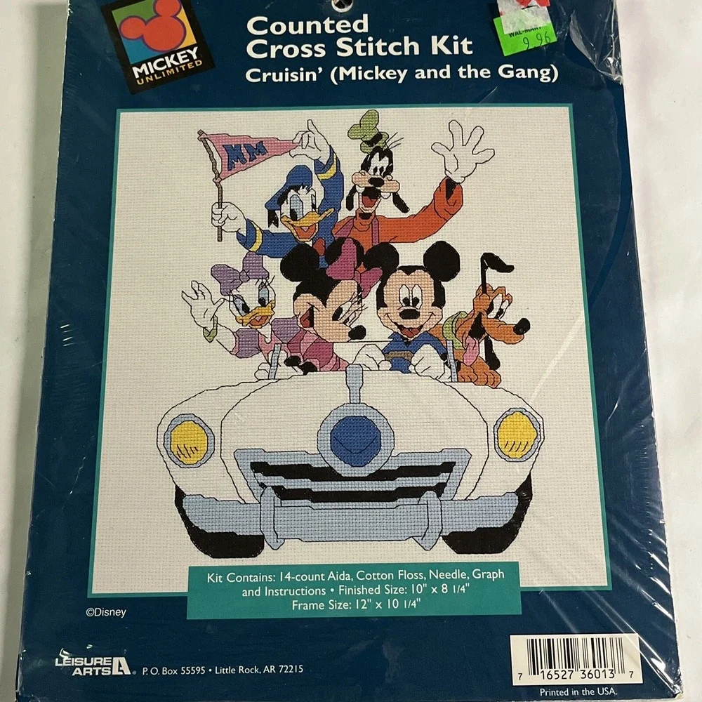 Mickey Unlimited Cross Stich Kit Cruisin Mickey‎ and the Gang Counted 36013 New